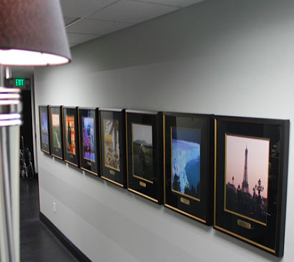 Art gallery hallway